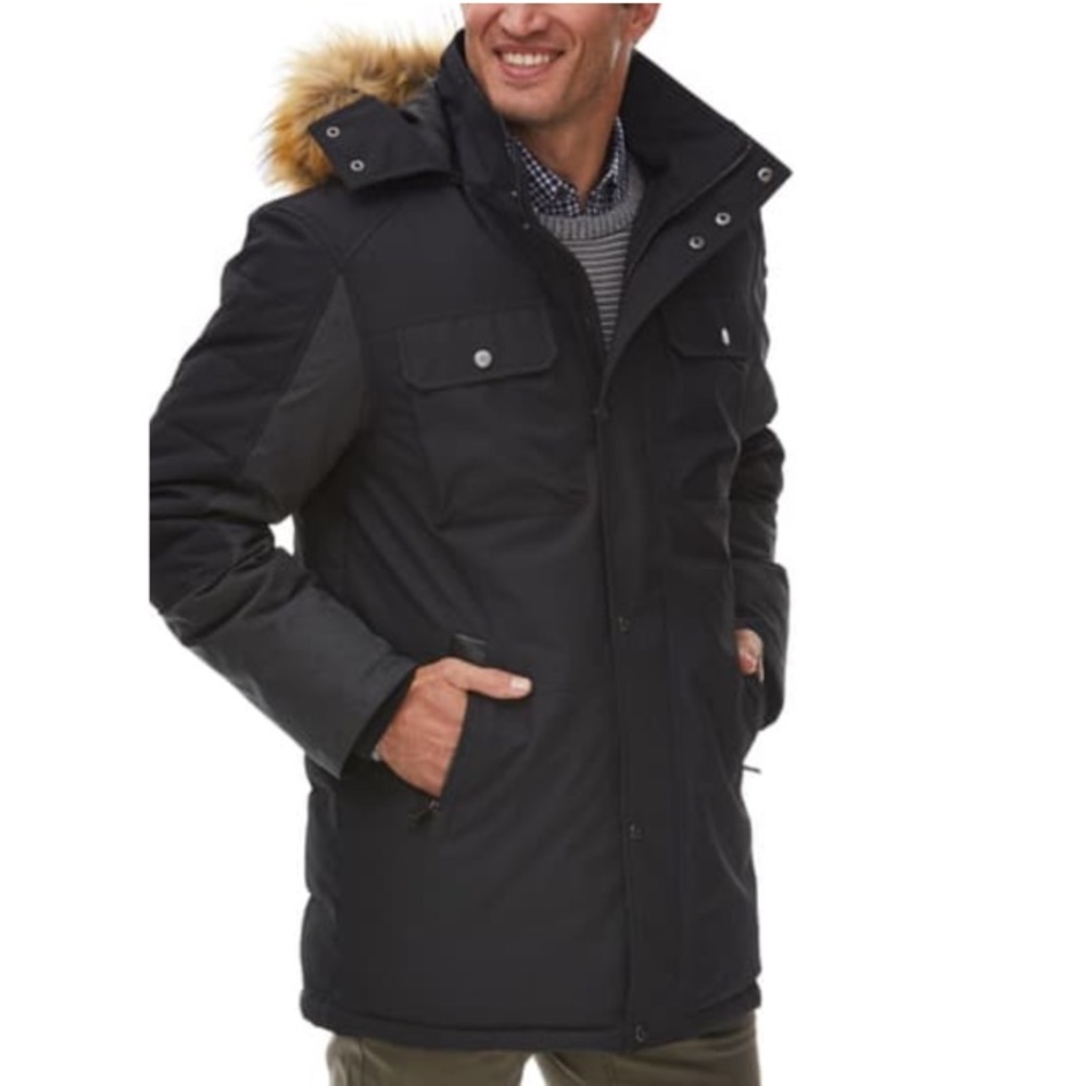 Rainforest Men’s Oxford Nylon Thermoluxe Filled Parka Size XL